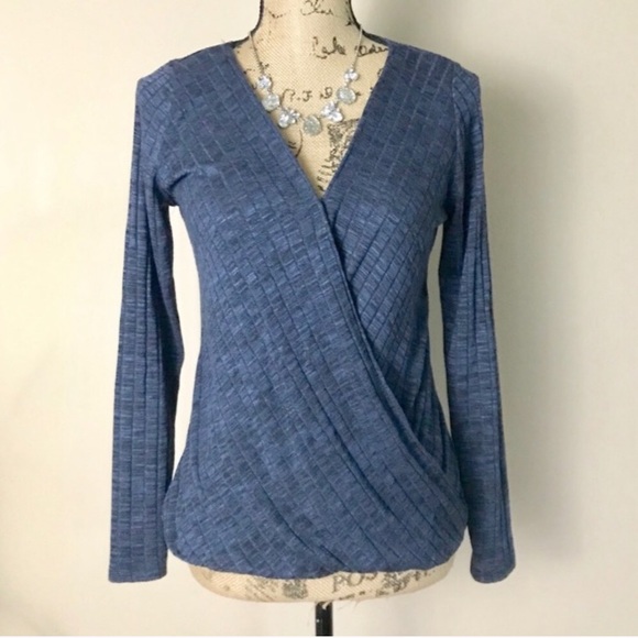 Rock & Republic Tops - •Rock & Republic• rib knit surplice top {F33}